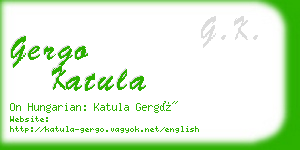 gergo katula business card